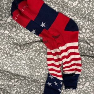 Patriotic Red, White, and Blue Athletic Socks